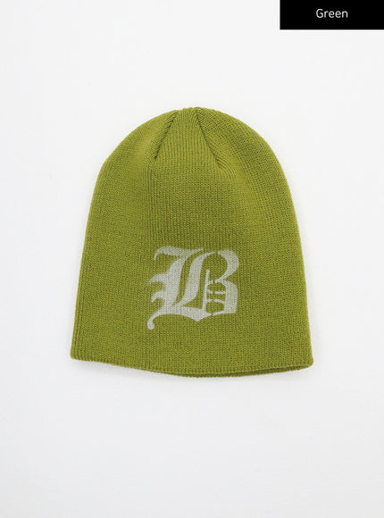 Lettering Detail Beanie Hat CD01