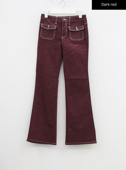 Twin Pocket Bootcut Pants CF328