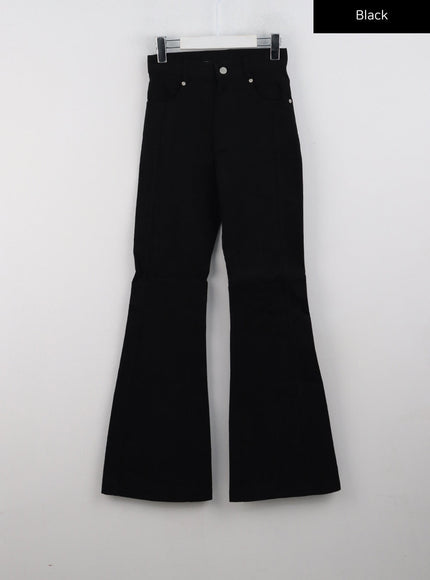 slim-fit-boot-cut-pants-cd301 / Black