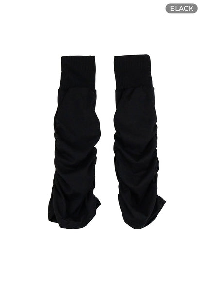 shirred-leg-warmers-cg413 / Black