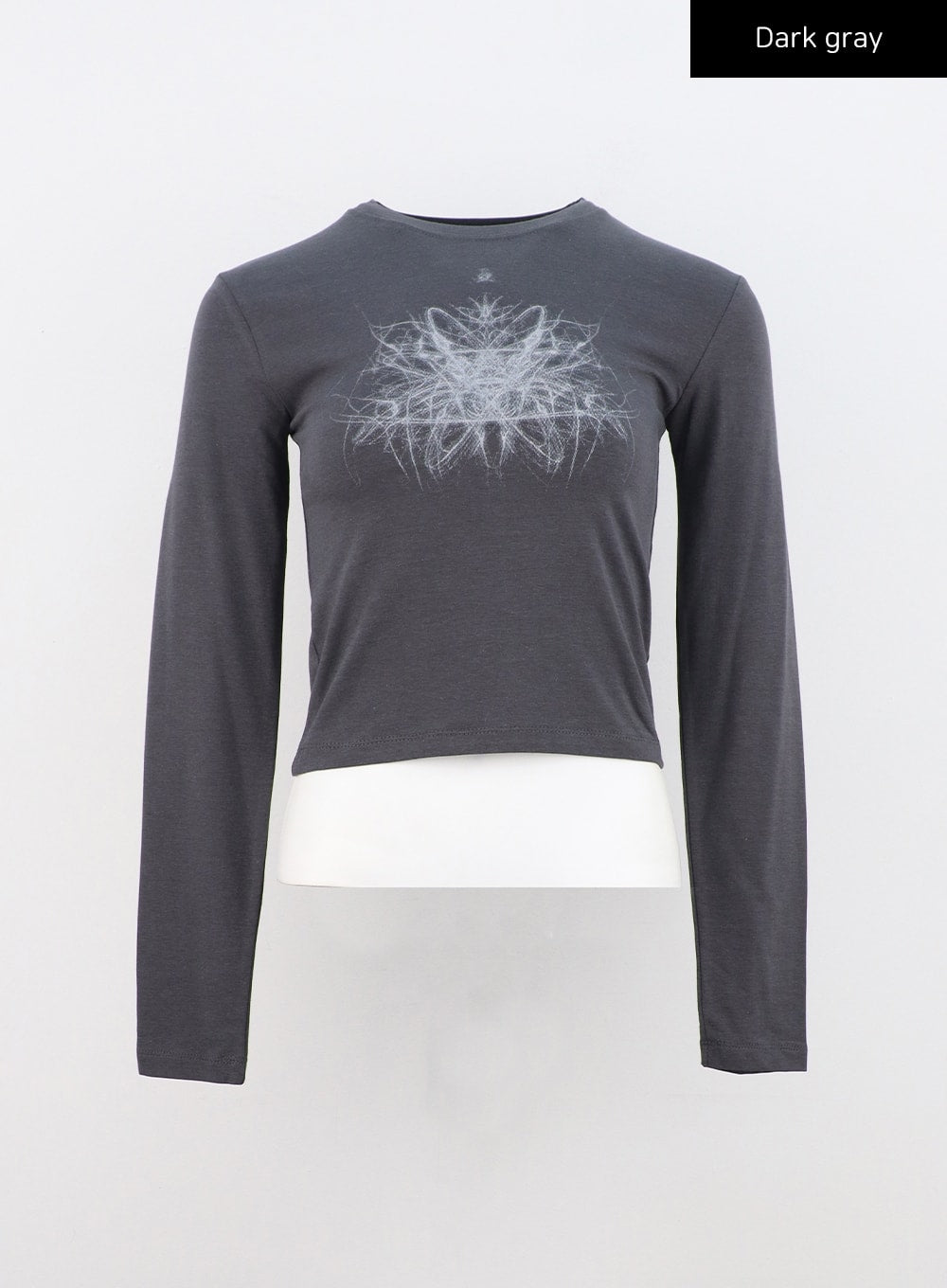 graphic-long-sleeve-top-cn303 / Dark gray