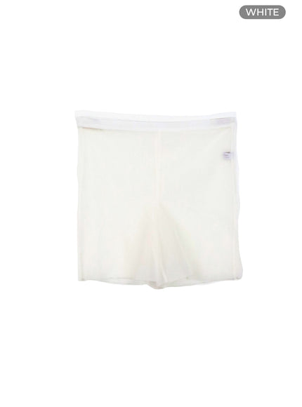 sheer-spandex-micro-shorts-cm421 / White