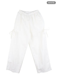 banding-cargo-pants-om426 / White