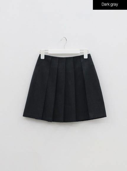 Simple Pleated Mini Skirt OF324