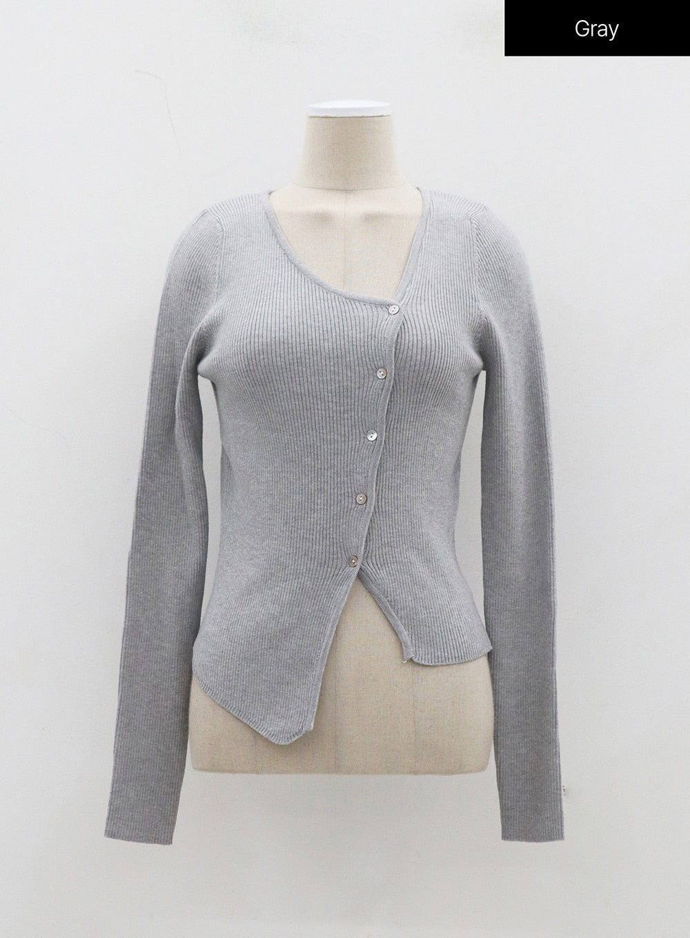 V-Neck Button Knit Top OJ310