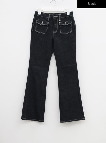 Twin Pocket Bootcut Pants CF328