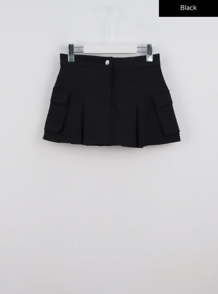 cargo-pleated-mini-skirt-cl326