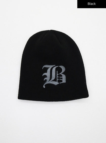 Lettering Detail Beanie Hat CD01