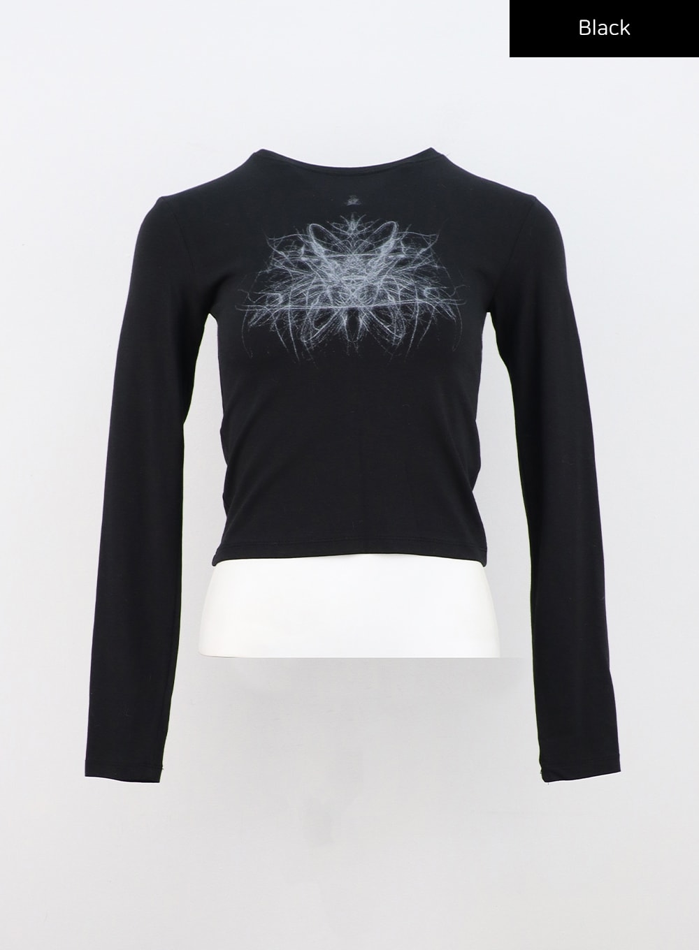 graphic-long-sleeve-top-cn303 / Black