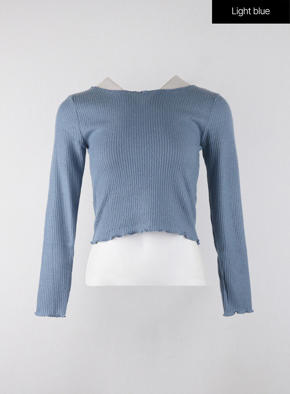 slim-fit-solid-long-sleeve-oj405 / Light blue