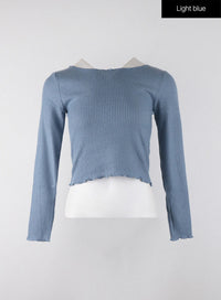 slim-fit-solid-long-sleeve-oj405 / Light blue