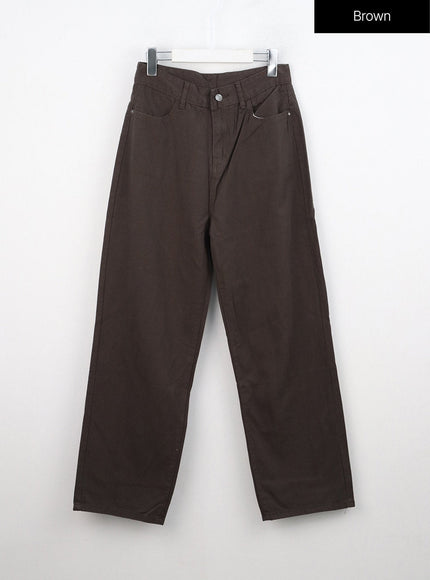 straight-leg-wide-pants-on310 / Brown