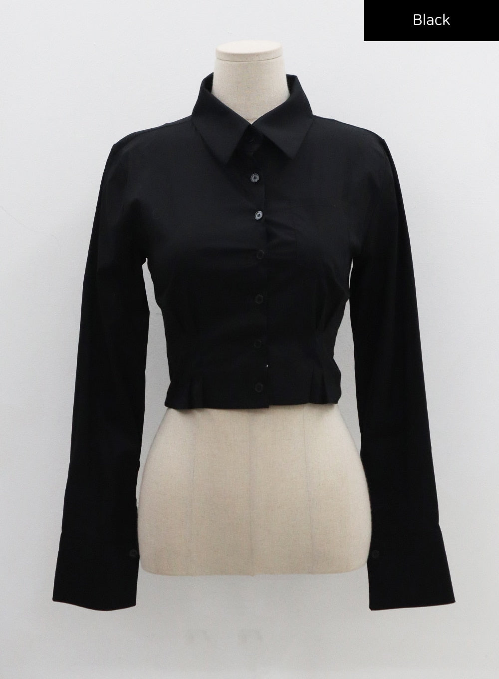 Basic Slim Crop Shirt CN01