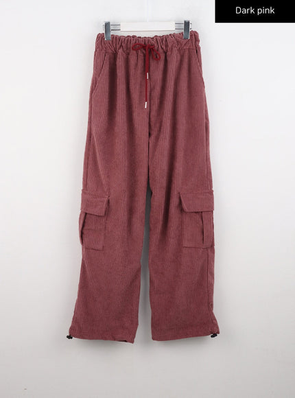 corduroy-cargo-pants-cn320 / Dark pink