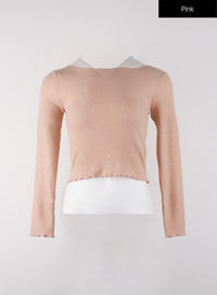 slim-fit-solid-long-sleeve-oj405 / Pink