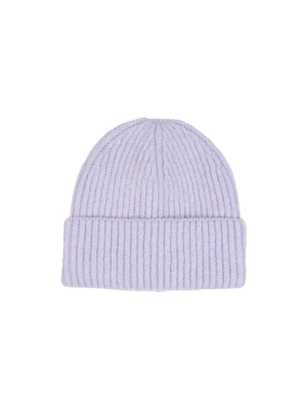 solid-knit-beanie-cn426 / Purple