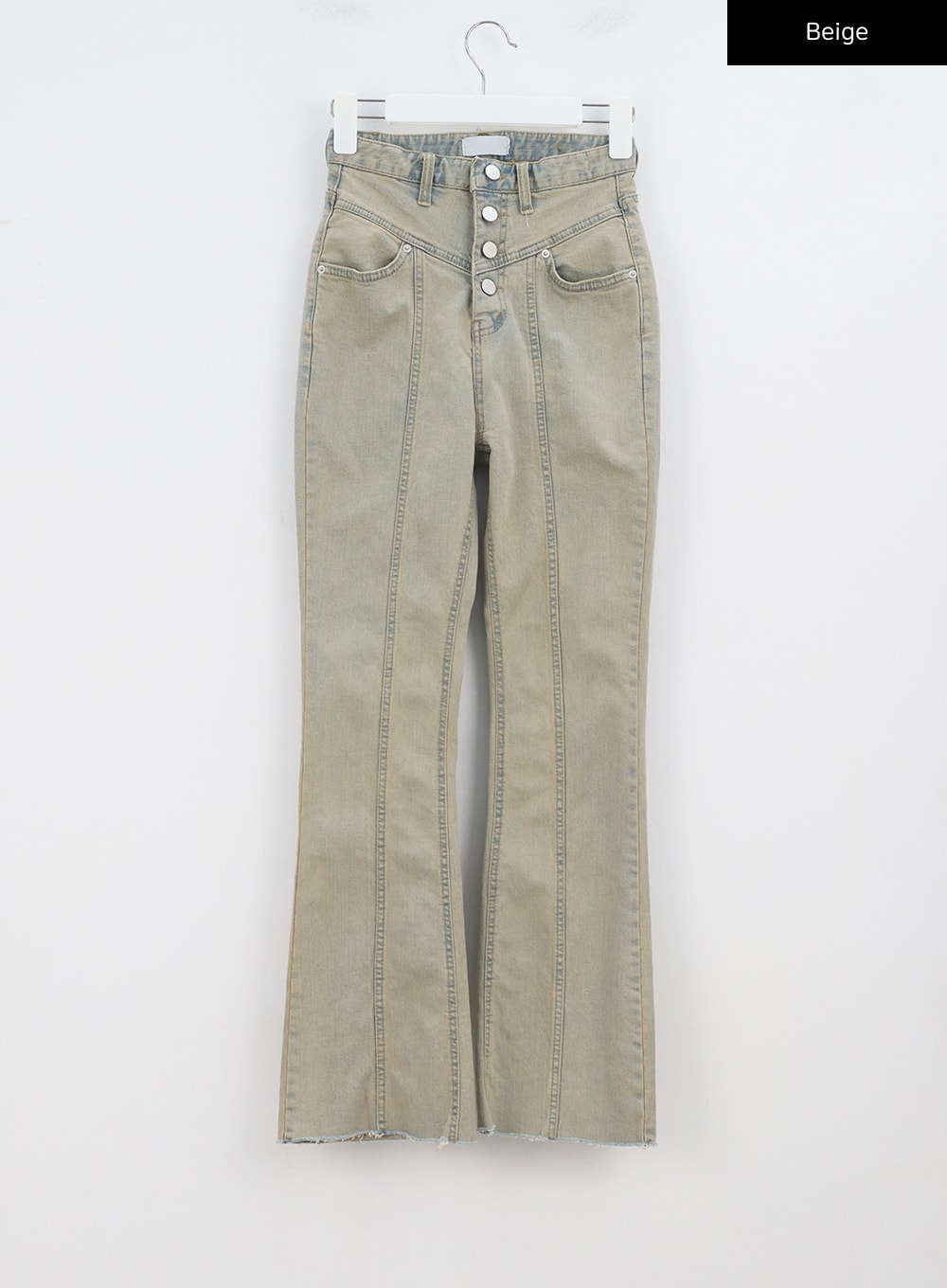 Beige Wash Bootcut Jeans BA320