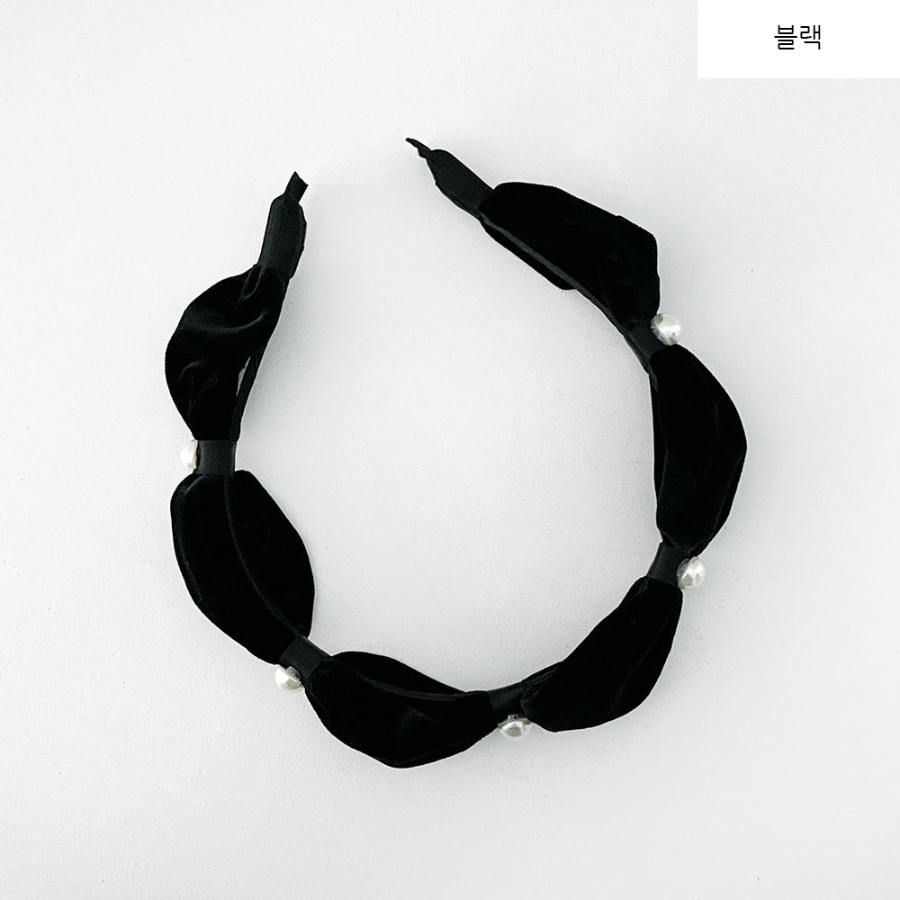 Pearl And Velvet Headband Ba101