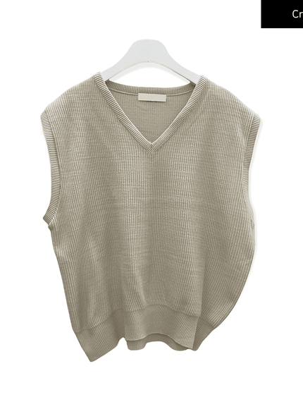 V Neck Knit Vest C2701