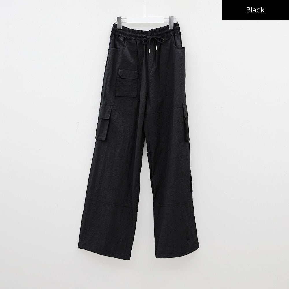 Nylon Oversized Cargo Pants CY26