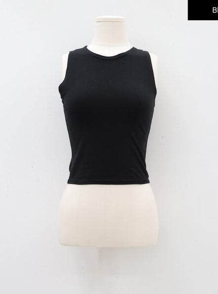 Round Neck Cropped Tank Top CA05