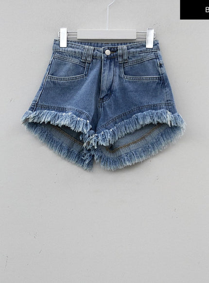 Distressed Hem Denim Shorts CY19