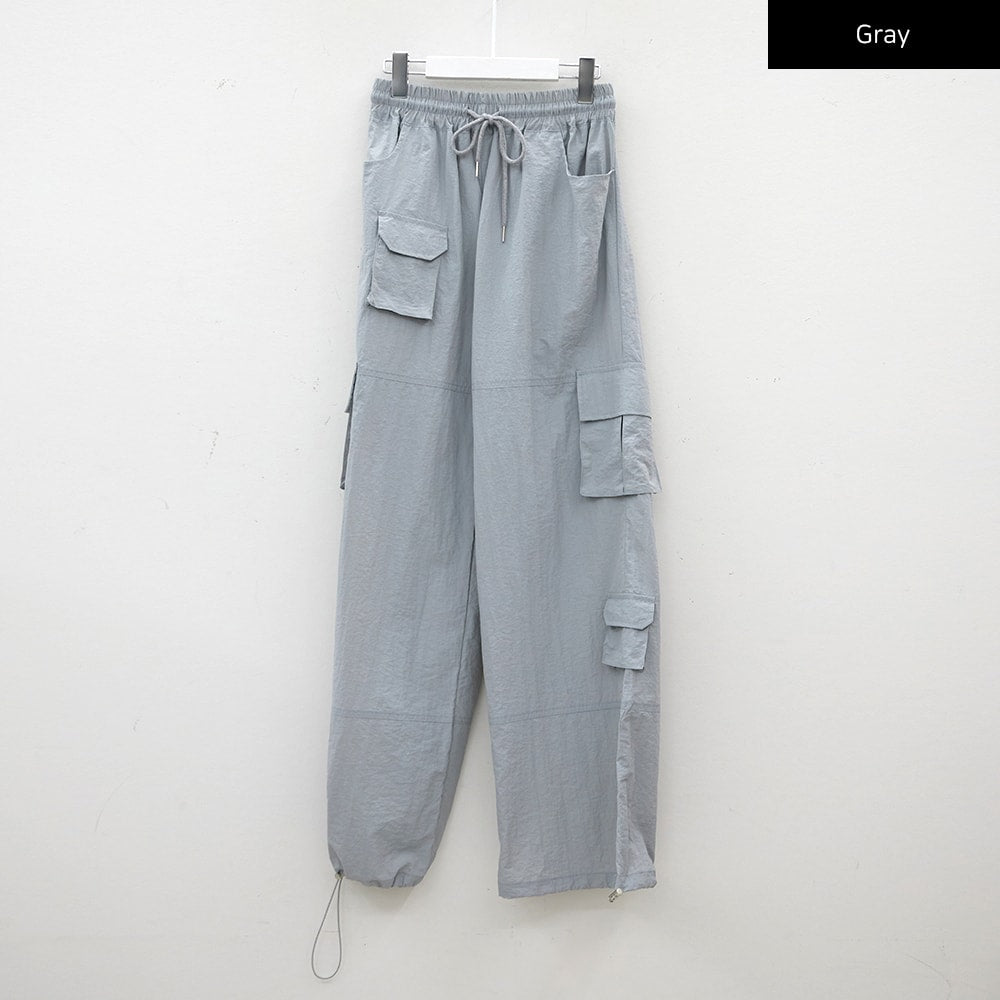 Nylon Oversized Cargo Pants CY26