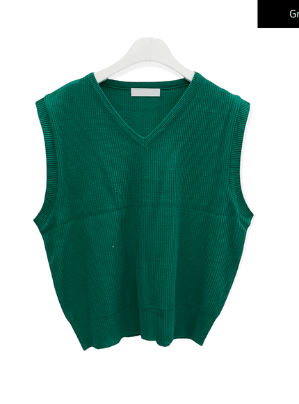 V Neck Knit Vest C2701