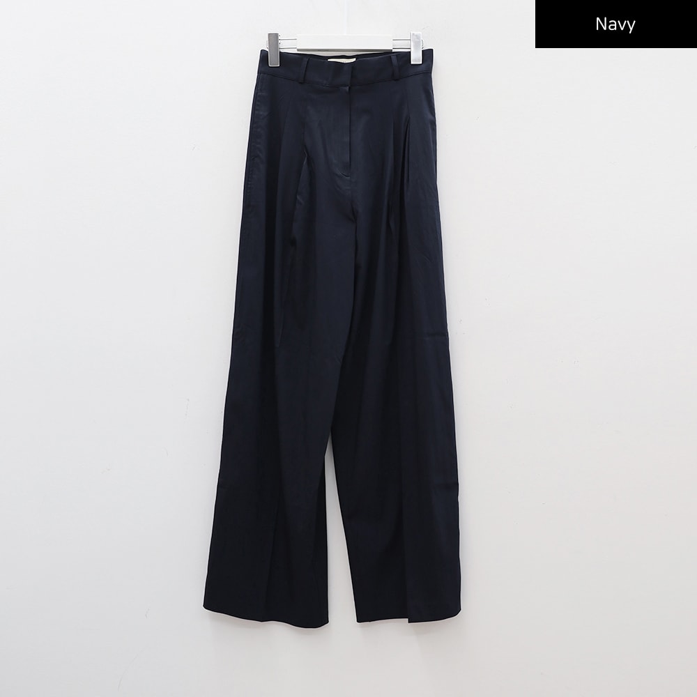 Wide Leg Tailored Pintuck Trousers CM3