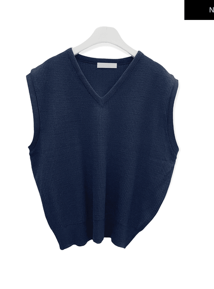 V Neck Knit Vest C2701