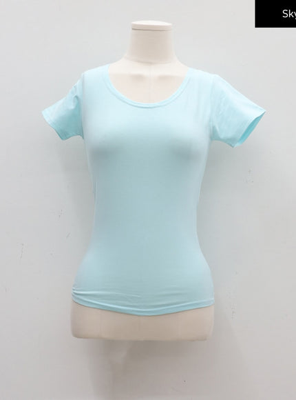 U-neck Short-Sleeve Top CA21