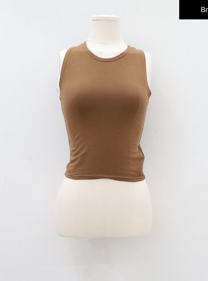 Round Neck Cropped Tank Top CA05