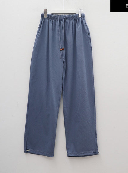 Drawstring Waist Detail Wide Leg Sweats CA27