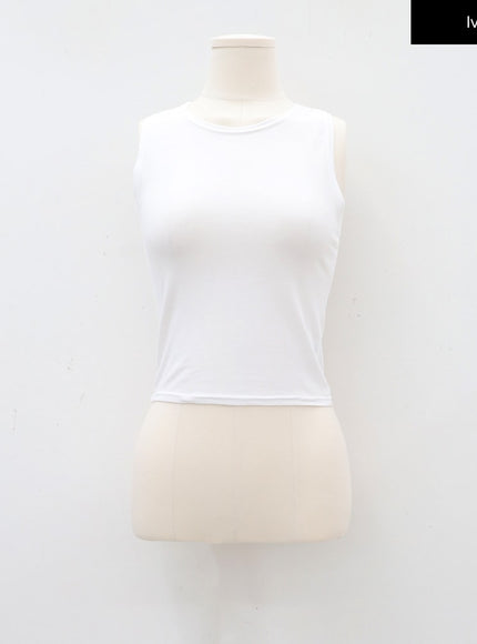 Round Neck Cropped Tank Top CA05