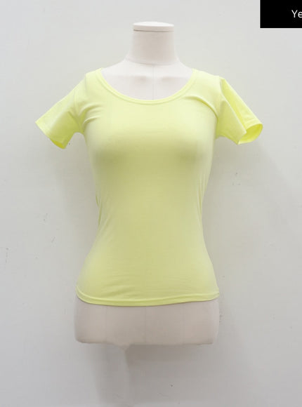 U-neck Short-Sleeve Top CA21