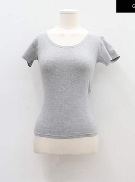 U-neck Short-Sleeve Top CA21