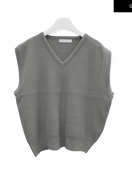 V Neck Knit Vest C2701