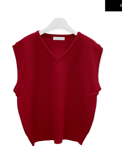 V Neck Knit Vest C2701