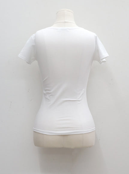 U-neck Short-Sleeve Top CA21