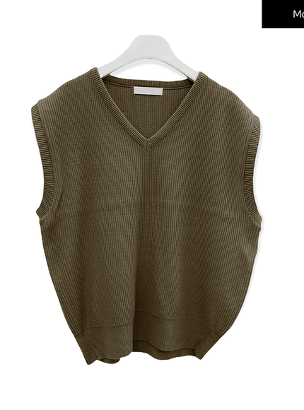 V Neck Knit Vest C2701