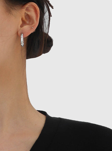 Square Shaped Mini Hoop Earrings CA10