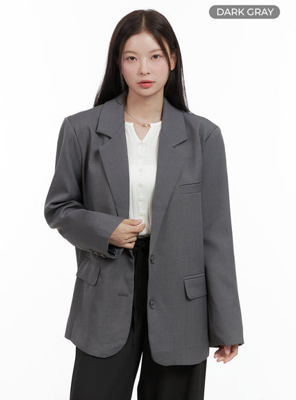 oversized-collared-button-up-blazer-og416 / dark gray